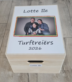 Bewaar-, herinneringsdoos Carnavals kleurenkader