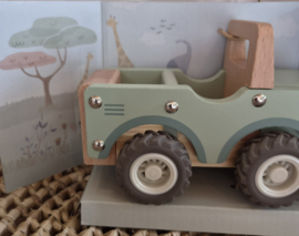 Little Dutch houten safari jeep met POPPETJE(met naam)