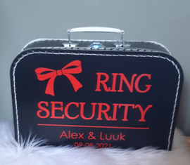 Ring Security koffertje met naam - Koffertje Ring Beveiliger bruiloft (met naam)