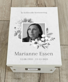 Herinneringsdoos ter nagedachtenis Lelie grijs
