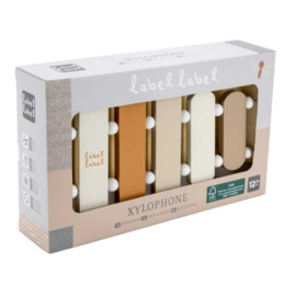 ''Label Label'' houten xylofoon nougat (met naam)