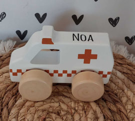 ''Tryco'' houten ambulance (met naam)