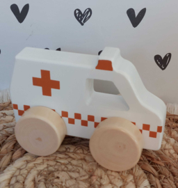 ''Tryco'' houten ambulance (met naam)