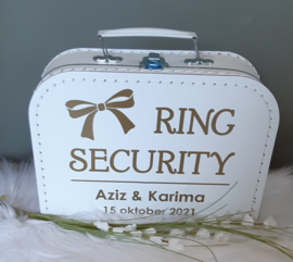 Ring Security koffertje met naam - Koffertje Ring Beveiliger bruiloft (met naam)