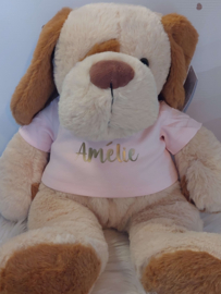 Knuffel hond met  naam 45 cm