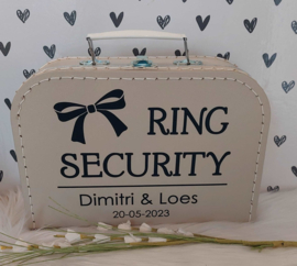 Ring Security koffertje met naam - Koffertje Ring Beveiliger bruiloft (met naam)