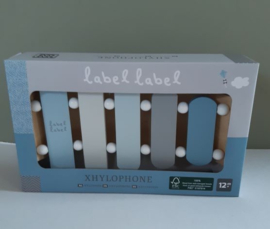 ''Label Label'' houten xylofoon  blauw (met naam)