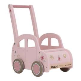 Little Dutch loopwagen roze met naam