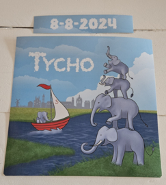 Stickerset van geboortekaartje  voor ikea-stoeltje