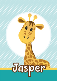 Poster met naam 'giraffe'