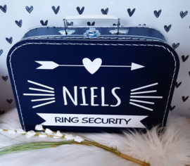 Ring Security koffertje met naam - Koffertje Ring Beveiliger bruiloft (met naam)
