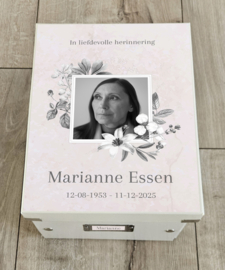 Herinneringsdoos ter nagedachtenis Lelie roze