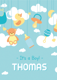 Poster met naam 'clouds boy'