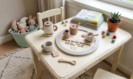 Label Label theeservies Nougat met naam