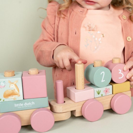 Little Dutch Fairy Garden blokkentrein met geboortegegevens