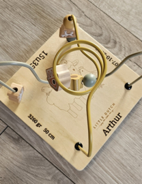gepersonaliseerde Little Dutch Little Farm activiteitenkubus met naam en geboortegegevens