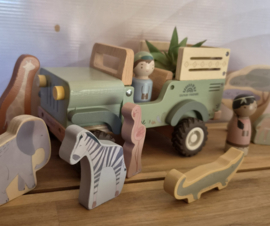 Little Dutch grote houten safari jeep met DIEREN (met naam)