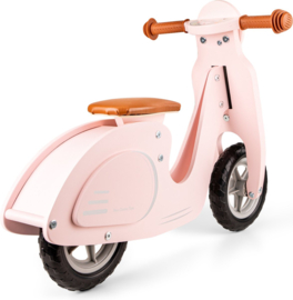 Scooter met naam New Classic World- roze