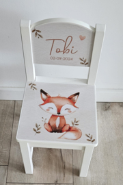 Stoeltje met naam en schattig vosje