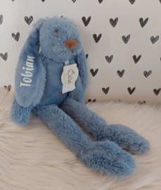 ''Happy Horse'' tiny konijn Richie knuffel met NAAM blauw