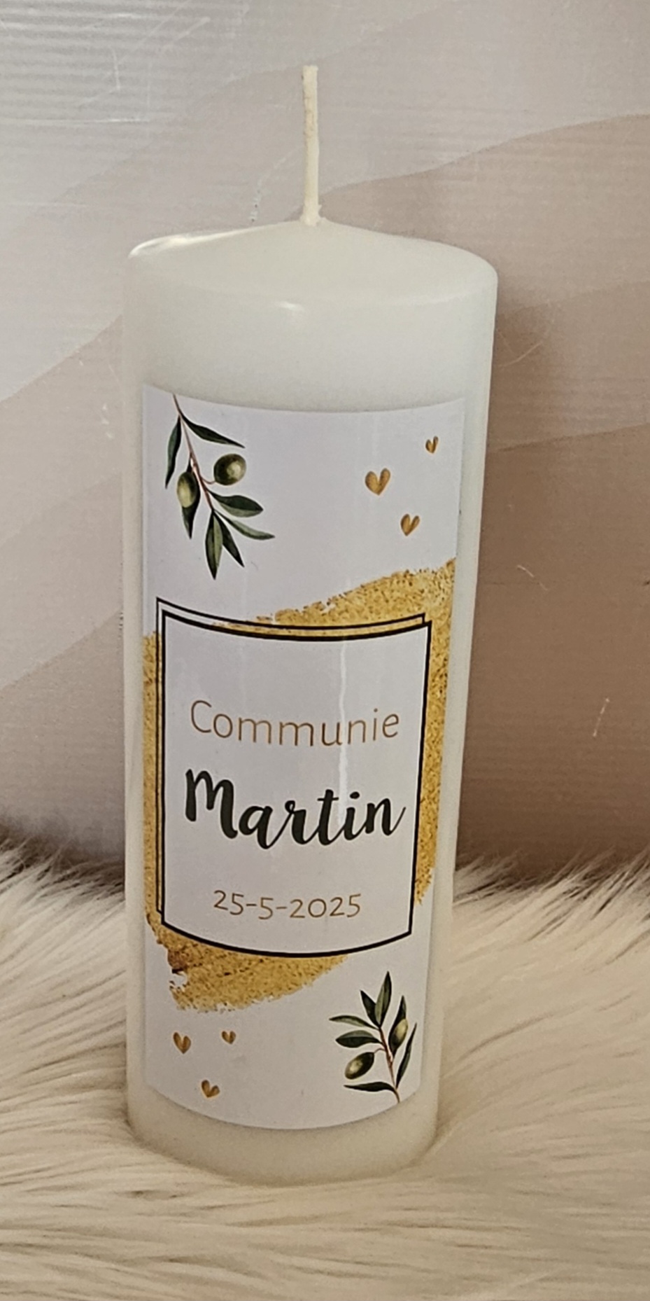 Communie kaars Olive