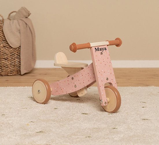 Little Dutch driewieler Pink Flower met naam