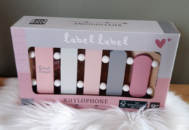 ''Label Label'' houten xylofoon roze (met naam)