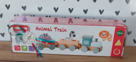 houten trein en  dieren ''Jungle'' met naam en geboortegegevens