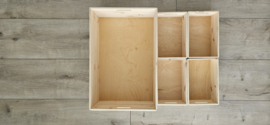 Houten kistje met namen en trouwdatum