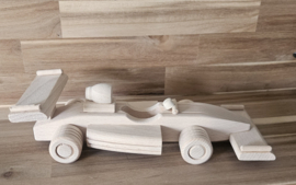 Houten Formule 1 racewagen (met naam)