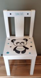 Stuhl  mit Namen und panda