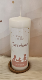 Doop- of geboortekaars met geboortekaartje
