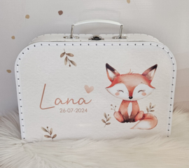 Koffertje met naam Schattig vosje