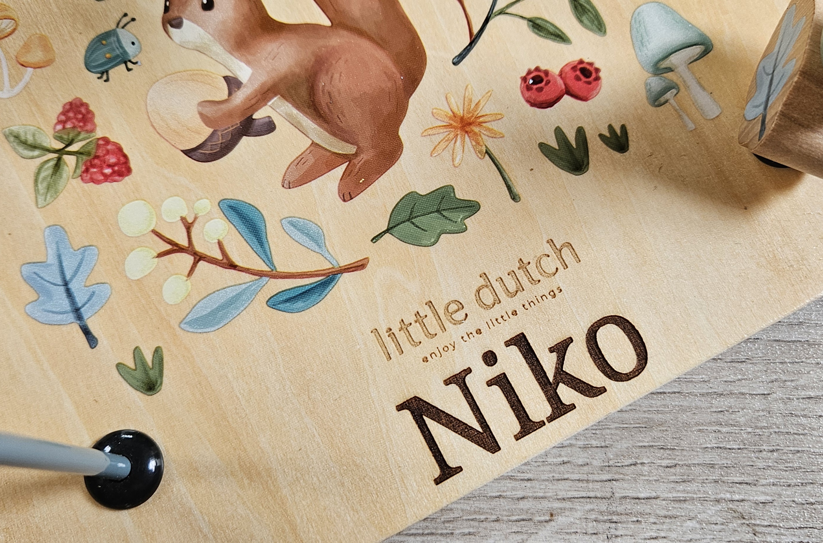 Little Dutch ''Forest Friends'' activiteitenkubus met naam