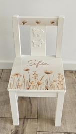 Stoeltje met naam Wildflowers