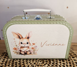 Koffertje met naam Lieflijk Konijntje