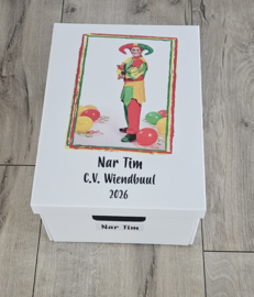 Bewaar-, herinneringsdoos Carnavals kleurenkader