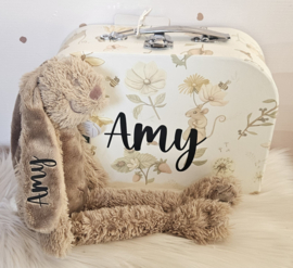 gepersonaliseerd Jollein koffertje met knuffel