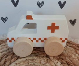 ''Tryco'' houten ambulance (met naam)
