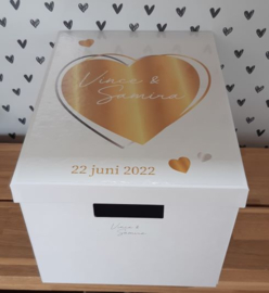 Herinneringsdoos voor bruiloft 'hart'