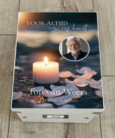 Herinneringsdoos ter nagedachtenis Kaars