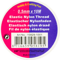 Elastisch nylondraad rond 0,5mm 10 meter