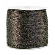 Macramé draad metallic 0.5mm Anthracite