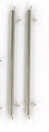 2x Miyuki slide end tubes voor delica's - lichtzilver 60 mm