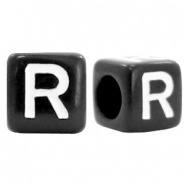 Letterkraal R (acryl) 6 x 6 mm (rijggat 3,6 mm), per stuk