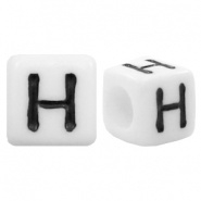 Letterkraal H (acryl) wit 6 x 6 mm (rijggat 3,6 mm), per stuk