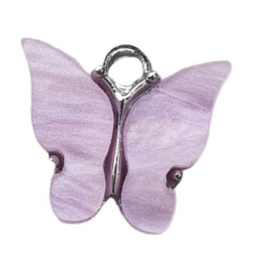 Resin hanger vlinder Silverlight-lila