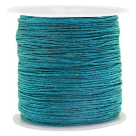 Macramé satijndraad 0.8mm Ocean blue