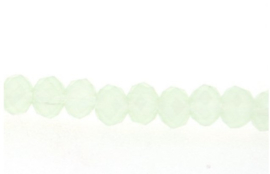 Facet kraal donut 3 x 2 mm Licht groen
