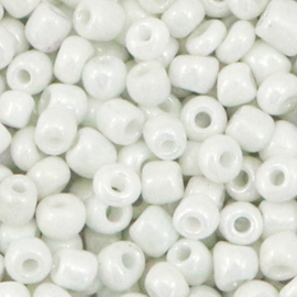 Rocailles 6/0 (4mm) Bright White Pearl